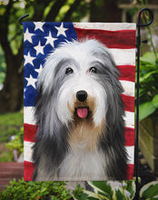 Load image into Gallery viewer, Bearded Collie American Flag Garden Flag - Outdoor Decorative Yard Flag CK6423GF