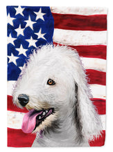 Load image into Gallery viewer, Bedlington Terrier American Flag Flag Canvas House Size CK6425CHF