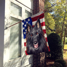 Load image into Gallery viewer, Belgian Groenendael American Flag Flag Canvas House Size CK6426CHF