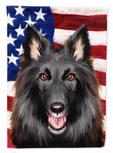 Load image into Gallery viewer, Belgian Groenendael American Flag Flag Canvas House Size CK6426CHF