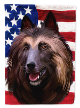 Load image into Gallery viewer, Belgian Tervuren American Flag Flag Canvas House Size CK6429CHF