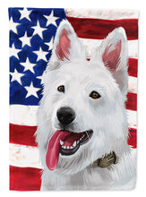 Load image into Gallery viewer, Berger Blanc Suisse American Flag Garden Flag - Outdoor Decorative Yard Flag CK6431GF