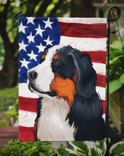 Load image into Gallery viewer, Bernese Mountain Dog American Flag Garden Flag - Outdoor Decorative Yard Flag CK6433GF