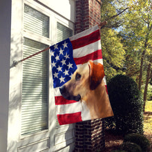 Load image into Gallery viewer, Black Mouth Cur Dog American Flag Flag Canvas House Size CK6436CHF