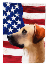 Load image into Gallery viewer, Black Mouth Cur Dog American Flag Garden Flag - Outdoor Decorative Yard Flag CK6436GF