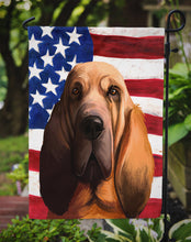 Load image into Gallery viewer, Bloodhound Dog American Flag Garden Flag - Outdoor Decorative Yard Flag CK6440GF