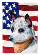 Load image into Gallery viewer, Blue Heeler Dog American Flag Garden Flag - Outdoor Decorative Yard Flag CK6441GF