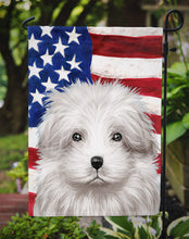 Load image into Gallery viewer, Bolognese Dog American Flag Garden Flag - Outdoor Decorative Yard Flag CK6446GF