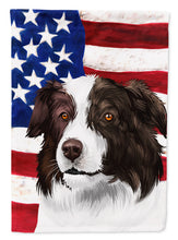 Load image into Gallery viewer, Border Collie Dog American Flag Flag Canvas House Size CK6447CHF