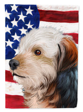 Load image into Gallery viewer, Bosnian Coarse-haired Hound American Flag Garden Flag - Outdoor Decorative Yard Flag CK6450GF