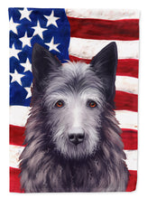 Load image into Gallery viewer, Bouvier des Ardennes American Flag Garden Flag - Outdoor Decorative Yard Flag CK6452GF
