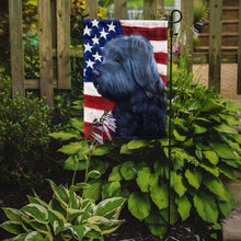 Load image into Gallery viewer, Bouvier des Flandres American Flag Garden Flag - Outdoor Decorative Yard Flag CK6453GF
