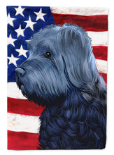 Load image into Gallery viewer, Bouvier des Flandres American Flag Garden Flag - Outdoor Decorative Yard Flag CK6453GF
