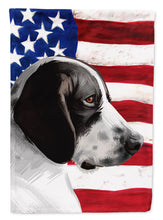 Load image into Gallery viewer, Braque d'Auvergne Dog American Flag Garden Flag - Outdoor Decorative Yard Flag CK6457GF