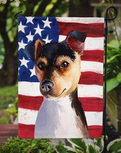 Load image into Gallery viewer, Brazilian Terrier Dog American Flag Garden Flag - Outdoor Decorative Yard Flag CK6460GF