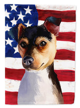 Load image into Gallery viewer, Brazilian Terrier Dog American Flag Garden Flag - Outdoor Decorative Yard Flag CK6460GF