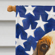 Load image into Gallery viewer, Bruno Jura Hound Dog American Flag Flag Canvas House Size CK6464CHF
