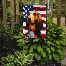 Load image into Gallery viewer, Bruno Jura Hound Dog American Flag Garden Flag - Outdoor Decorative Yard Flag CK6464GF