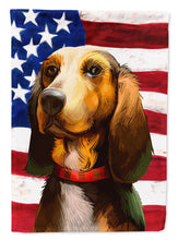 Load image into Gallery viewer, Bruno Jura Hound Dog American Flag Garden Flag - Outdoor Decorative Yard Flag CK6464GF