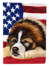 Load image into Gallery viewer, Bucovina Shepherd Dog American Flag Garden Flag - Outdoor Decorative Yard Flag CK6465GF