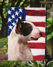 Load image into Gallery viewer, Bull Terrier Miniature American Flag Garden Flag - Outdoor Decorative Yard Flag CK6466GF
