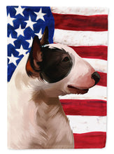 Load image into Gallery viewer, Bull Terrier Miniature American Flag Garden Flag - Outdoor Decorative Yard Flag CK6466GF