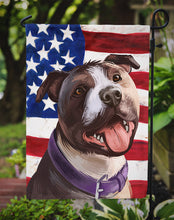 Load image into Gallery viewer, Bull Terrier Dog American Flag Garden Flag - Outdoor Decorative Yard Flag CK6467GF