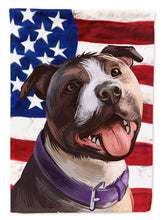 Load image into Gallery viewer, Bull Terrier Dog American Flag Garden Flag - Outdoor Decorative Yard Flag CK6467GF