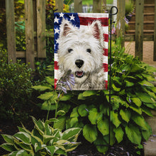 Load image into Gallery viewer, Cairn Terrier Dog American Flag Garden Flag - Outdoor Decorative Yard Flag CK6471GF