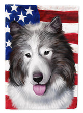 Load image into Gallery viewer, Canadian Eskimo Dog American Flag Flag Canvas House Size CK6473CHF