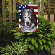 Load image into Gallery viewer, Canadian Eskimo Dog American Flag Garden Flag - Outdoor Decorative Yard Flag CK6473GF