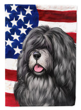 Load image into Gallery viewer, Portuguese Sheepdog American Flag Flag Canvas House Size CK6475CHF