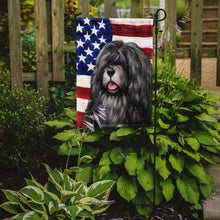 Load image into Gallery viewer, Portuguese Sheepdog American Flag Garden Flag - Outdoor Decorative Yard Flag CK6475GF