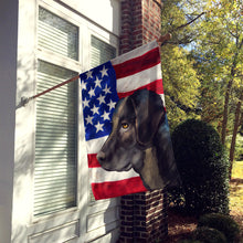 Load image into Gallery viewer, Portuguese Cattle Dog American Flag Flag Canvas House Size CK6476CHF