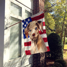 Load image into Gallery viewer, Catahoula Leopard Dog American Flag Flag Canvas House Size CK6479CHF