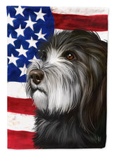 Load image into Gallery viewer, Catalan Sheepdog Dog American Flag Flag Canvas House Size CK6480CHF