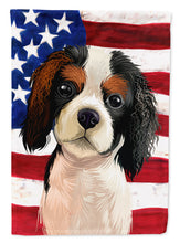 Load image into Gallery viewer, Cavalier Spaniel American Flag Flag Canvas House Size CK6482CHF