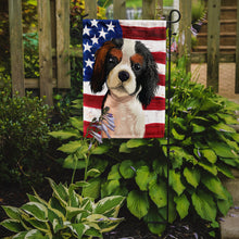 Load image into Gallery viewer, Cavalier Spaniel American Flag Garden Flag - Outdoor Decorative Yard Flag CK6482GF