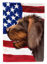 Load image into Gallery viewer, Cesky Fousek Dog American Flag Flag Canvas House Size CK6484CHF