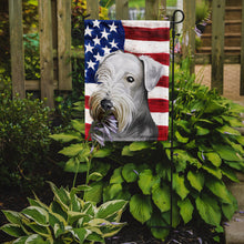 Load image into Gallery viewer, Cesky Terrier Dog American Flag Garden Flag - Outdoor Decorative Yard Flag CK6485GF