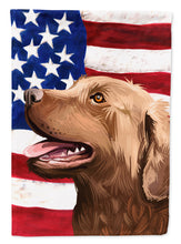 Load image into Gallery viewer, Chesapeake Bay Retriever American Flag Flag Canvas House Size CK6486CHF