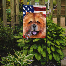 Load image into Gallery viewer, Chow Chow Dog American Flag Garden Flag - Outdoor Decorative Yard Flag CK6490GF