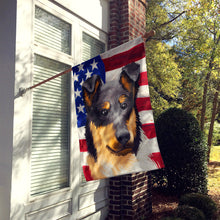 Load image into Gallery viewer, Collie Rough Dog American Flag Flag Canvas House Size CK6492CHF