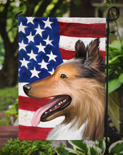 Load image into Gallery viewer, Collie Smooth Dog American Flag Garden Flag - Outdoor Decorative Yard Flag CK6493GF