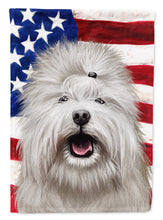 Load image into Gallery viewer, Coton de Tulear Dog American Flag Flag Canvas House Size CK6495CHF