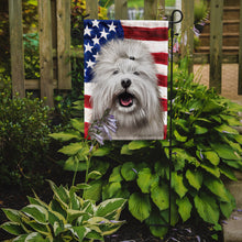 Load image into Gallery viewer, Coton de Tulear Dog American Flag Garden Flag - Outdoor Decorative Yard Flag CK6495GF
