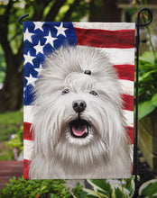Load image into Gallery viewer, Coton de Tulear Dog American Flag Garden Flag - Outdoor Decorative Yard Flag CK6495GF
