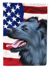 Load image into Gallery viewer, Croatian Sheepdog Dog American Flag Flag Canvas House Size CK6497CHF