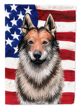 Load image into Gallery viewer, Czechoslovakian Wolfdog American Flag Flag Canvas House Size CK6499CHF