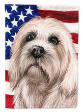 Load image into Gallery viewer, Dandie Dinmont Terrier American Flag Flag Canvas House Size CK6501CHF